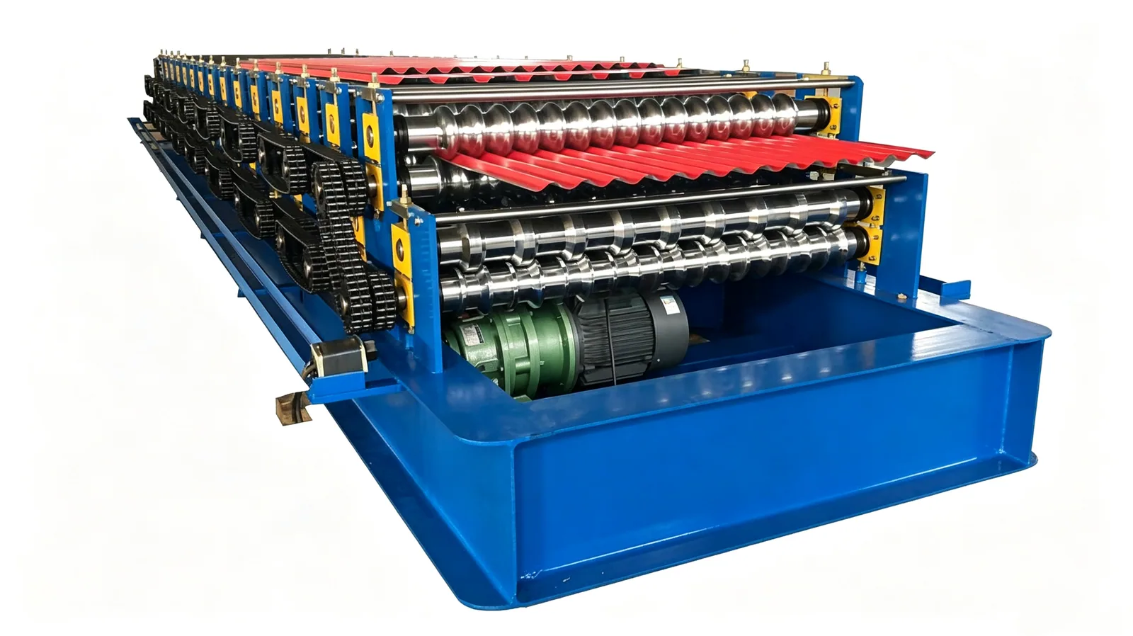 Double Layer Roofing Roll Forming Machine — Line in production