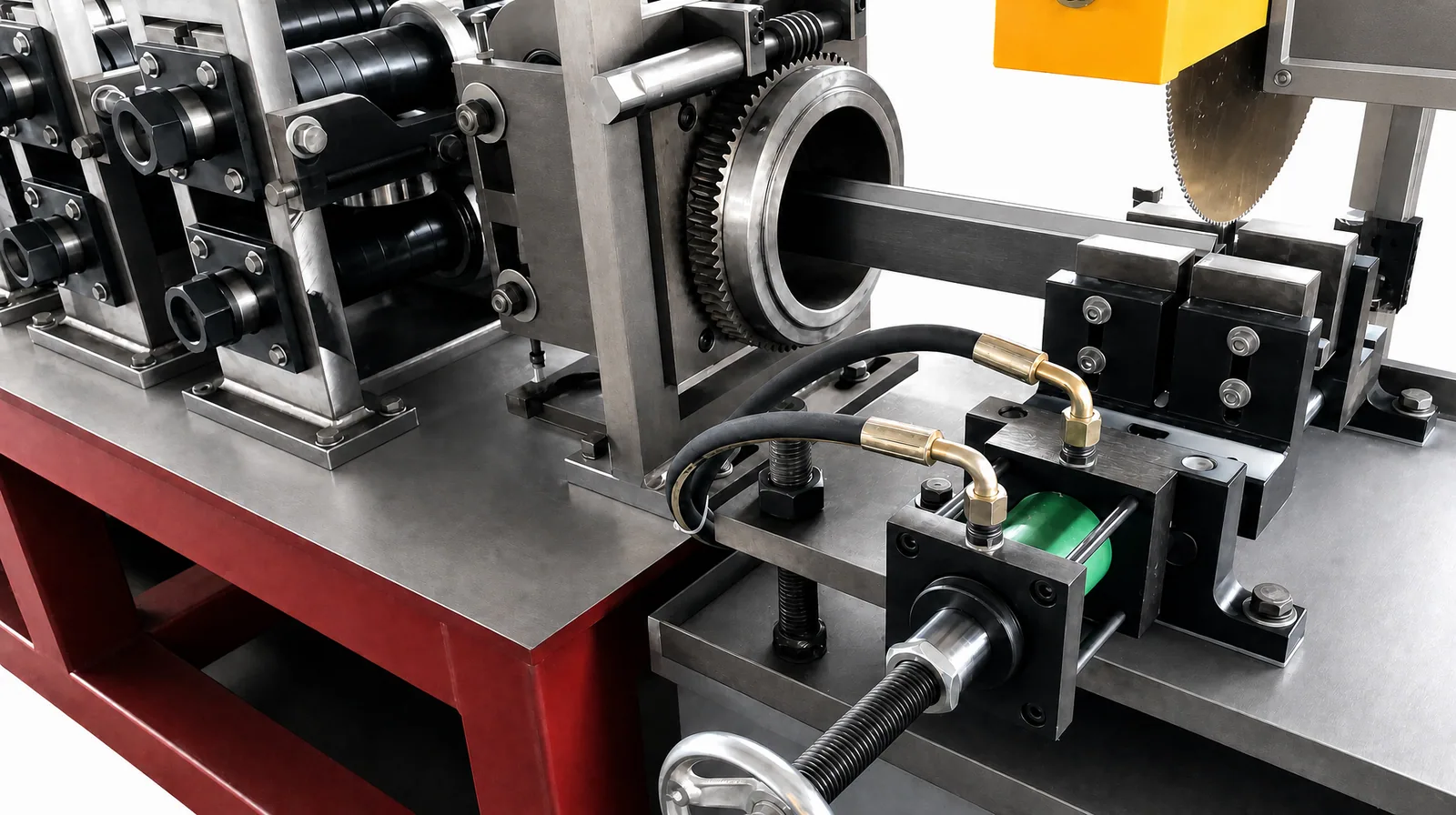 Steel Door Frame Roll Forming Machine — Line in production