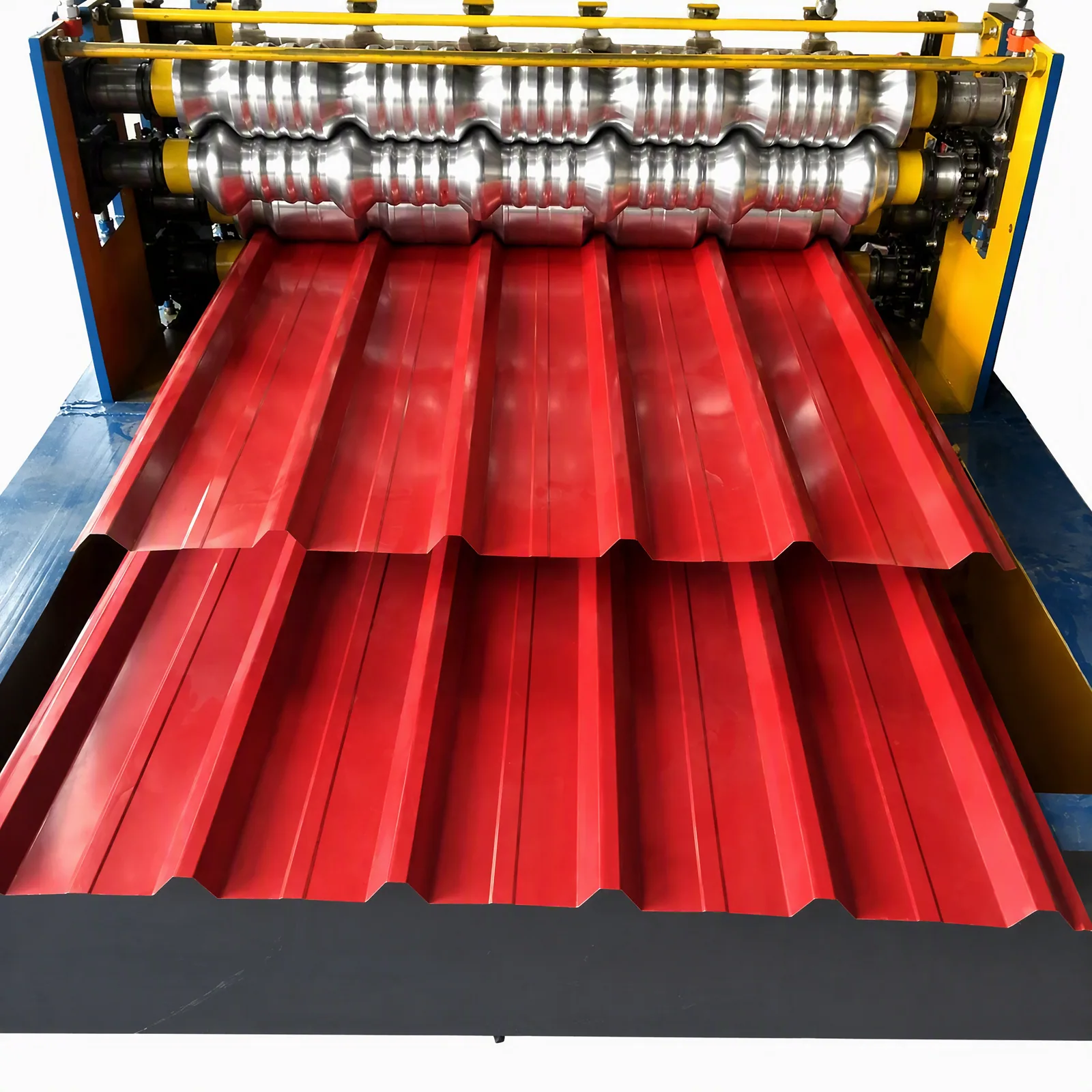Metal Wall Cladding Roll Forming Machine — Line in production