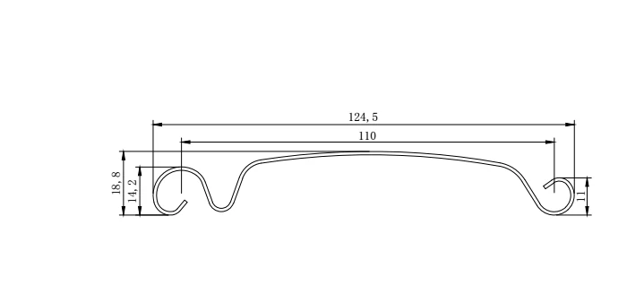 Roller shutter door panel roll forming machine profile drawing ROLLER-SHUTTER-01