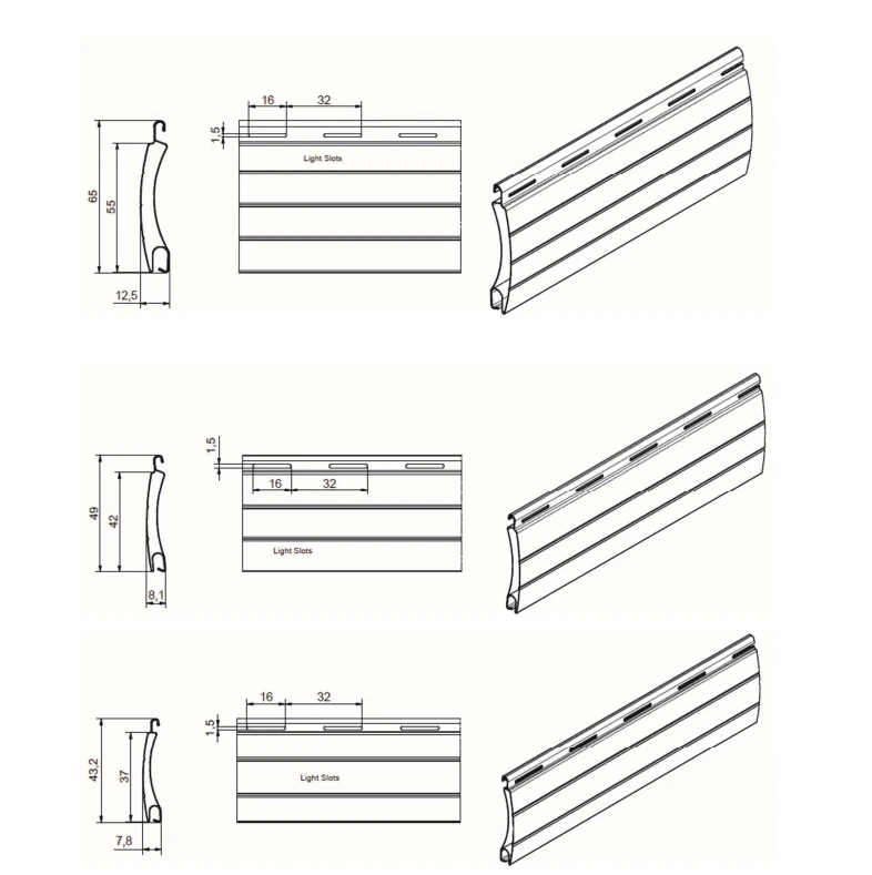 Roller shutter door panel roll forming machine profile drawing ROLLER-SHUTTER-06