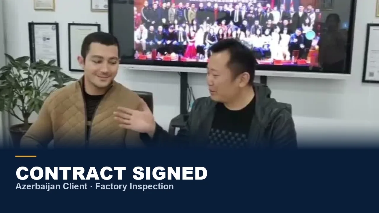 Azerbaijan customer reviewing the Glazed Roof Tile Roll Forming Machine