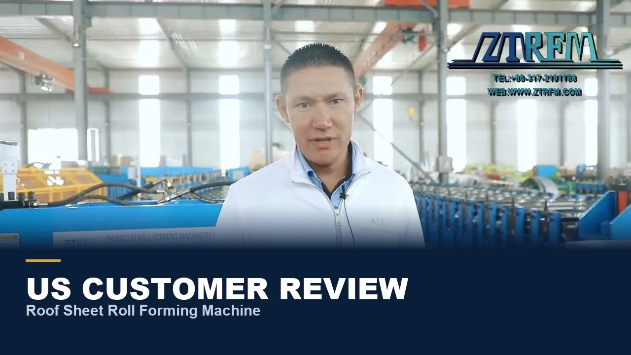 United States customer reviewing the Roof Sheet Roll Forming Machine