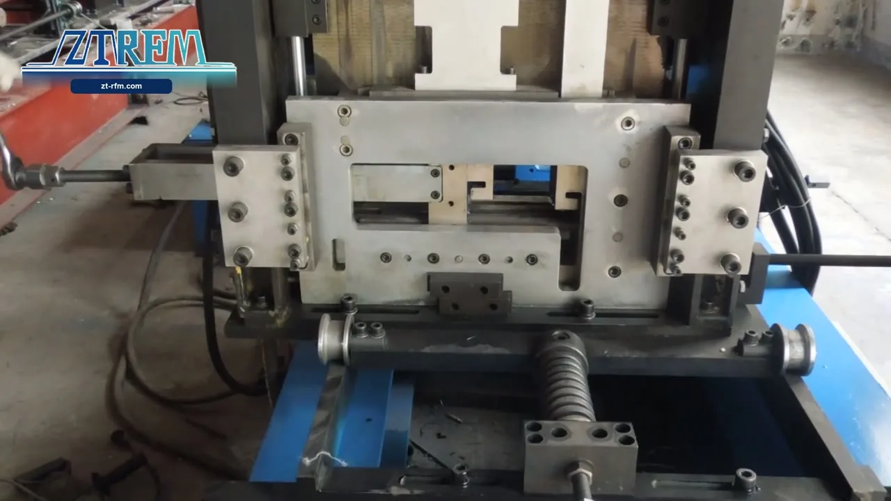 CZ Purlin Machine — Cutting Station Detail | ZTRFM