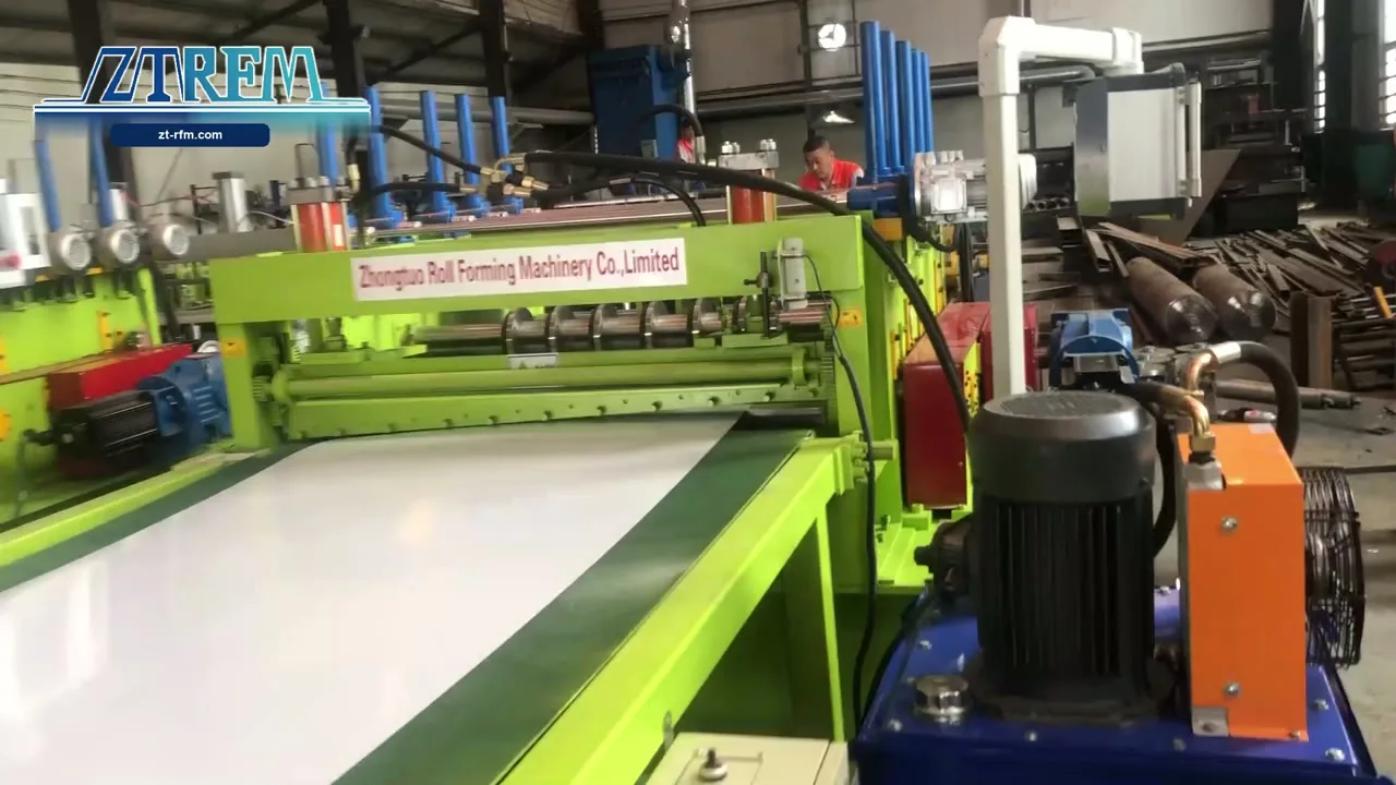 Decoiling & Leveling Machine — Strip Entering the Leveler | ZTRFM